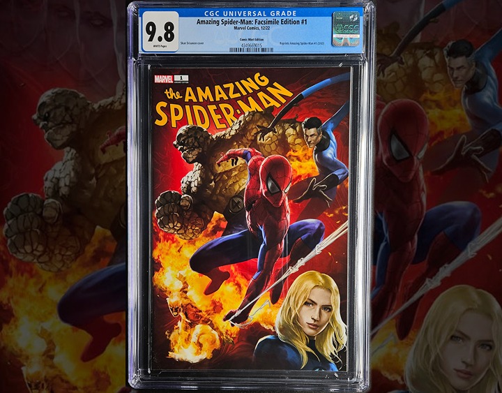 AMAZING SPIDER-MAN #1 CGC 9.8 SKAN FACSIMILE EDITION LIMITED 307 of 600 WITH COA