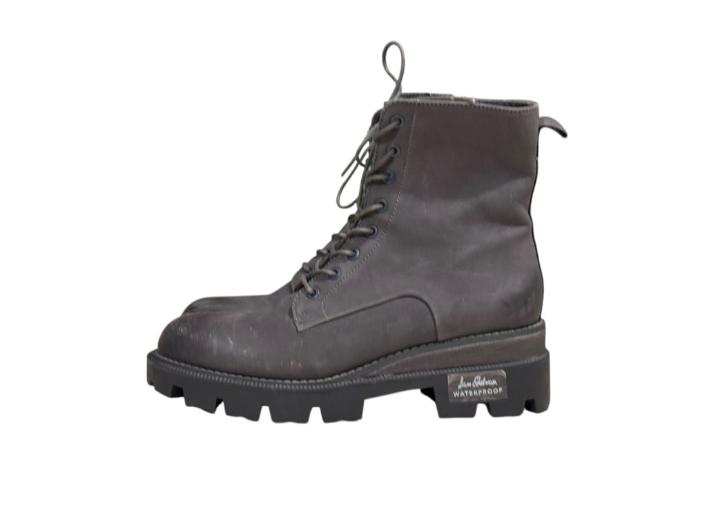 Sam Edelman Women’s Garret Leather Moonlight Grey Combat Boots H3805L7021 Sz 8M