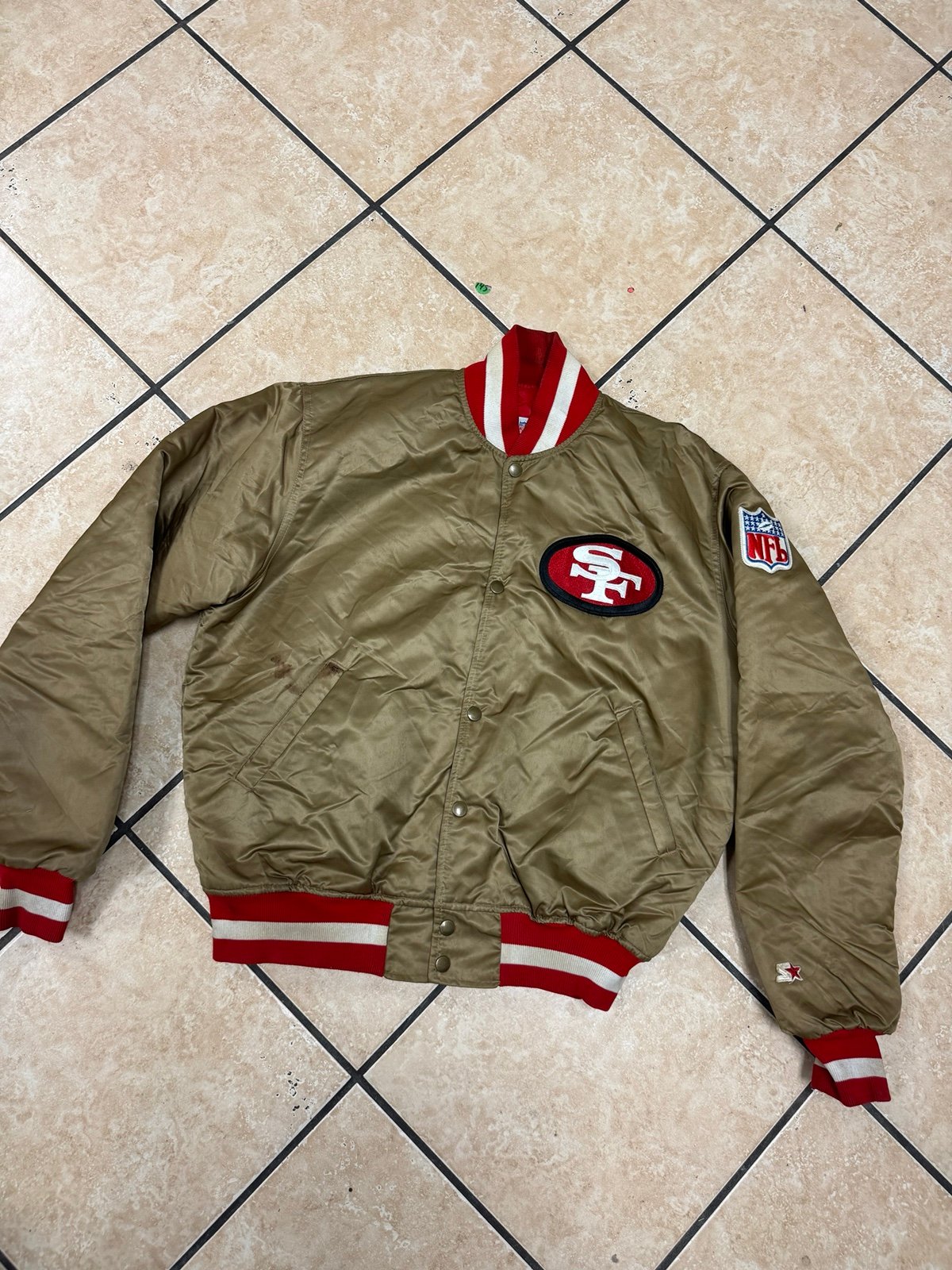 Vintage 49ers proline starter gold satin jacket