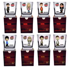 PEANUTS/ Big Bang Theory Shot Glasses/ Gift Boxes Set of 8!