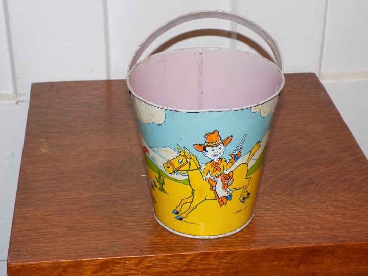 J Chein Cowboy & Indians Sand Pail