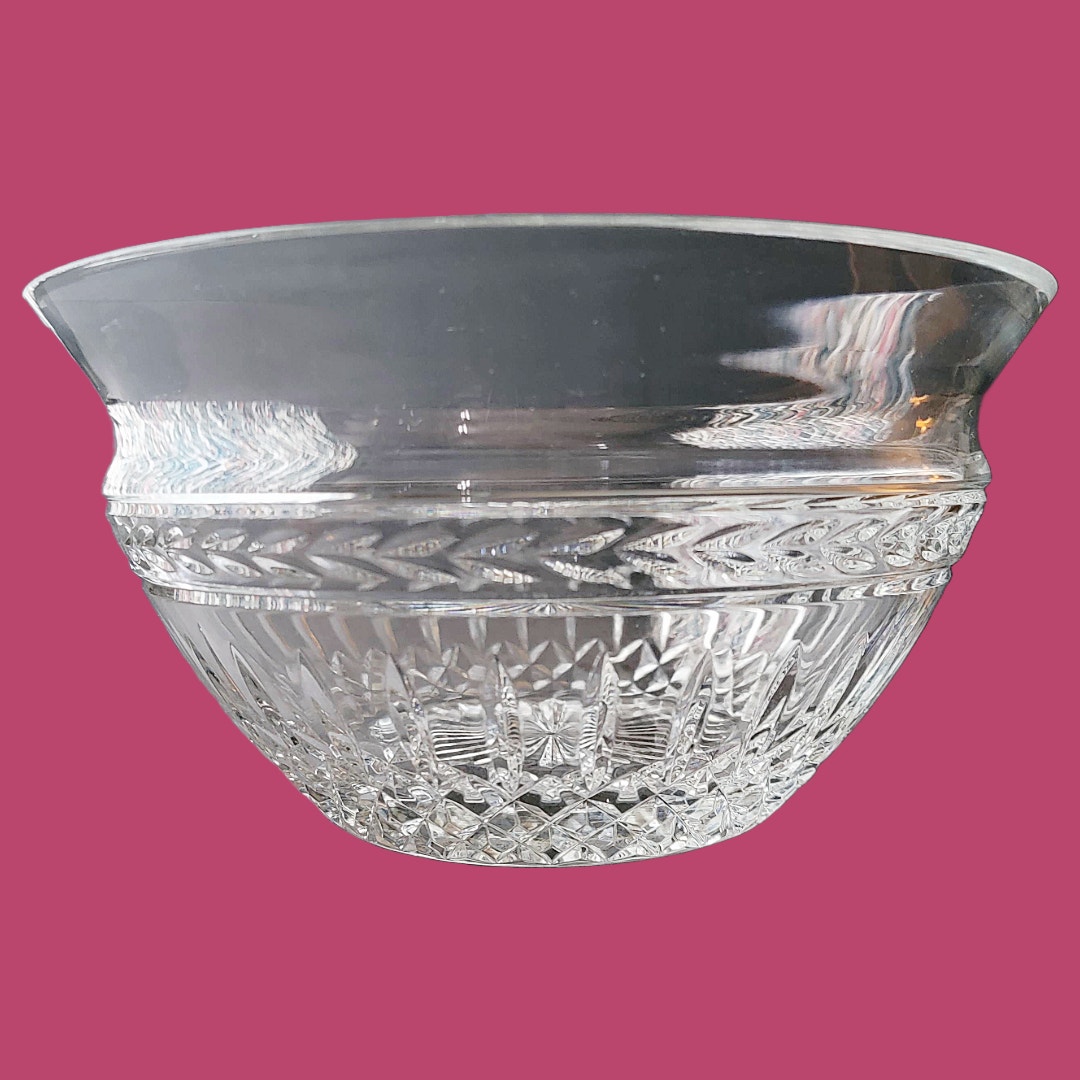 Vintage Lenox 1990s LC15 Laurel Cut Design 9 Lead Crystal Bowl
