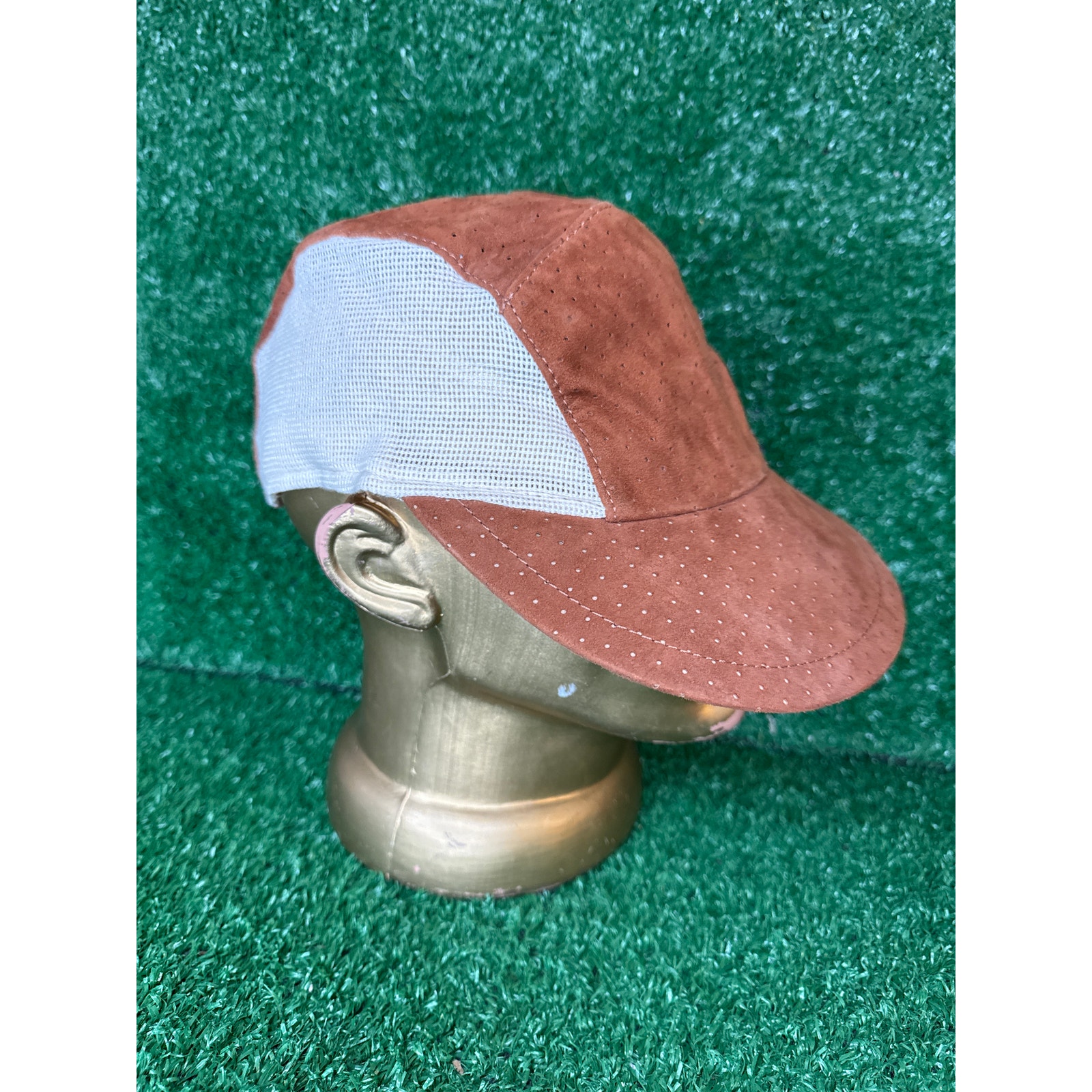 Borsalino Leather Hat 5 Panel Made In Italy Size Large Rare