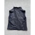 VINCE PAPER LEATHER VEST JACKET COAL BLACK ASYMMETRIC SZ L Retail 795