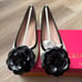 Kate Spade Wilshire Cream/Black Flower Flats - NIB