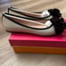 Kate Spade Wilshire Cream/Black Flower Flats - NIB
