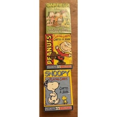Vintage Peanuts Snoopy, Charlie Brown, & Garfield Playing Cards Hallmark 3 packs