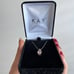 Kay Jewelers Pink Diamond Pendent Necklace Sterling Silver Chain