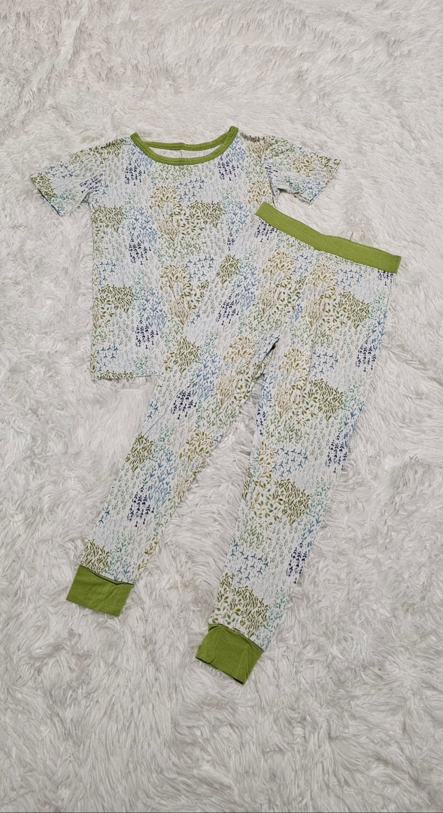 Little Sleepies BOTANICAL GARDENS Two Piece Pajama Set 3T NWOT NEW
