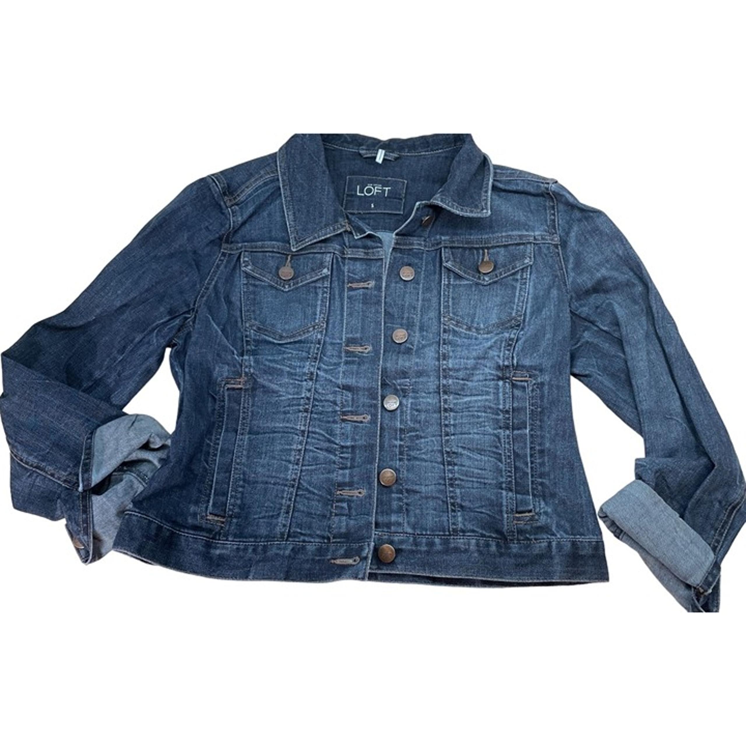 Ann Taylor LOFT Denim Jean Jacket Coat SIZE Small womens S