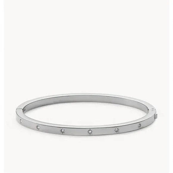 Fossil Sadie Shine Bright Stainless Steel Bangle Bracelet, New