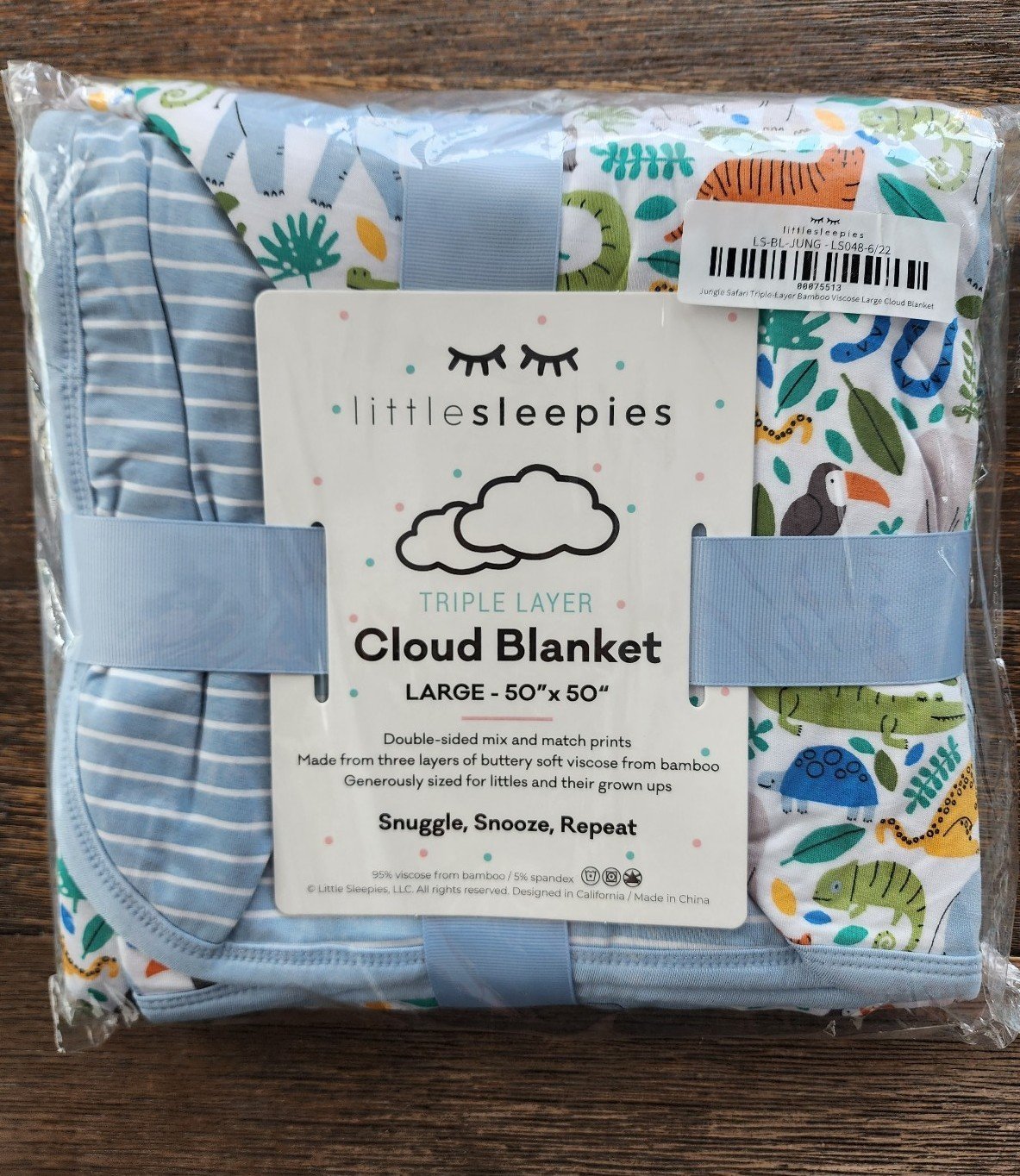 Little Sleepies Jungle Safari Cloud Blanket