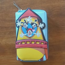 LOUNGEFLY ANIMANIACS: WB Tower Zip Around Wallet Pinky & The Brain . New without