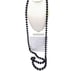Basic Black Beaded Necklace Vintage Strand, Flapper Length Lucite Beads