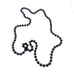 Basic Black Beaded Necklace Vintage Strand, Flapper Length Lucite Beads
