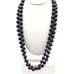Basic Black Beaded Necklace Vintage Strand, Flapper Length Lucite Beads