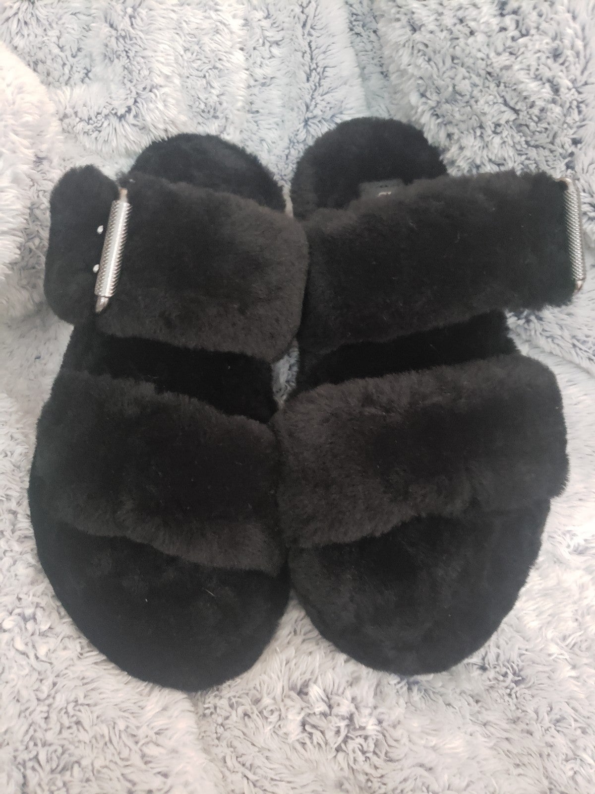 UGG Fuzz Yeah Black Slides/Slipper Sandals