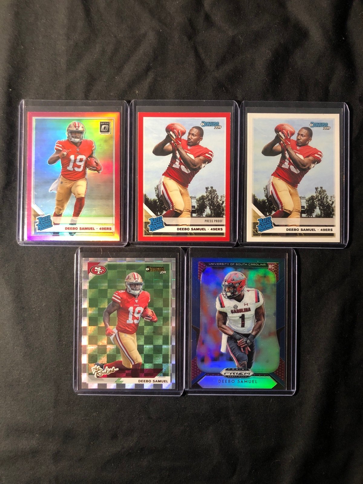 2019 Optic Deebo Samuel Rated Rookies Pink Parallel, Donruss & Prizm RC Lot