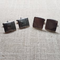 Midcentury Sterling Silver Cufflinks Two Pairs