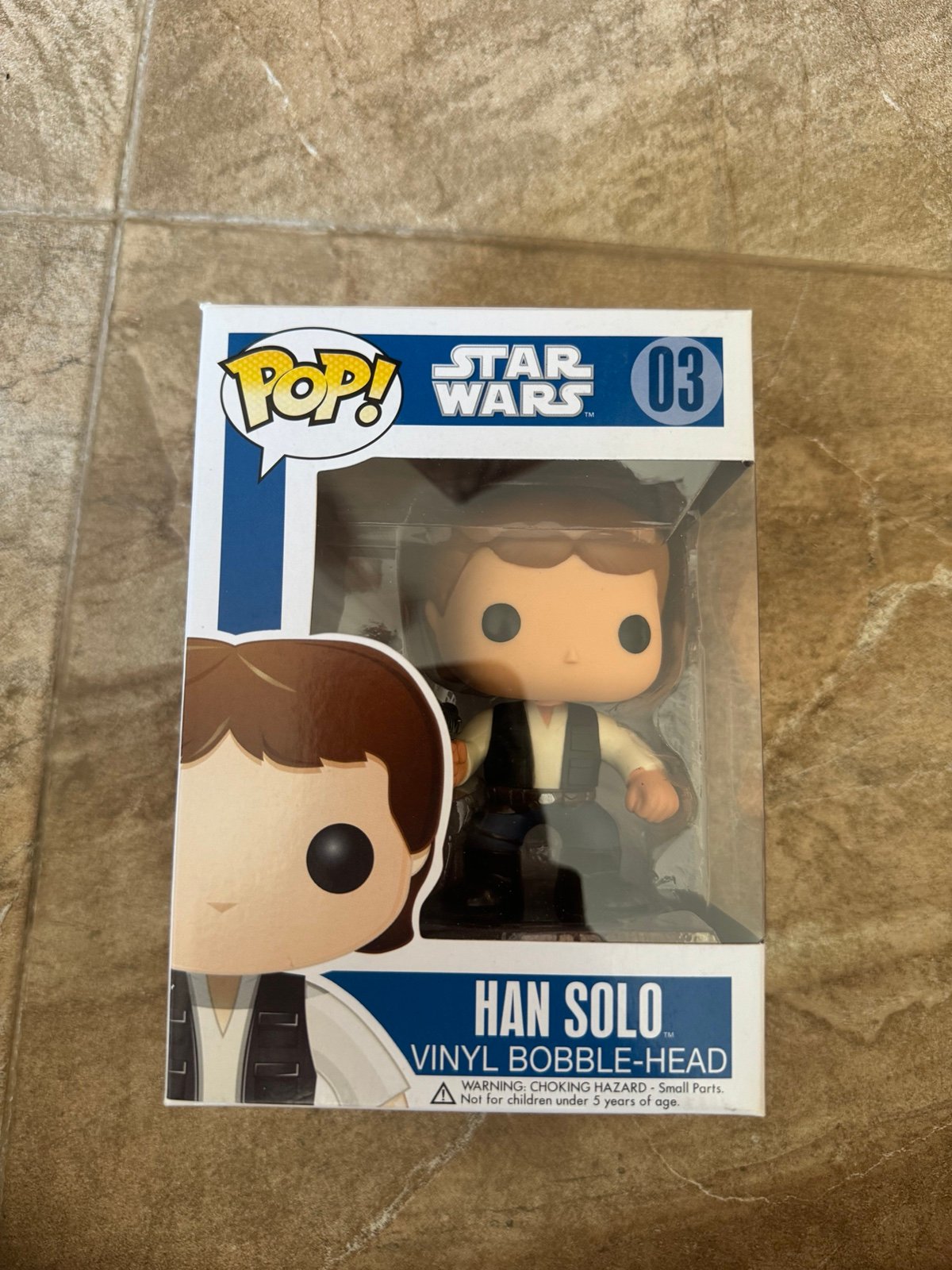 Funko Pop! Star Wars - Han Solo #03 BLUE BOX LARGE FONT IMPERFECT