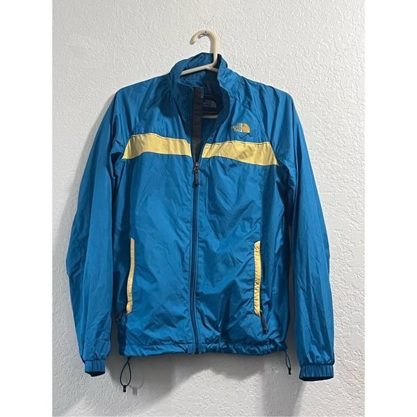 The North Face Womens Jacket Size M Blue Full Zip High Neck Long Sleeve Pockets