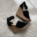 Marc Fisher Black Suede Wedges Size 7.5