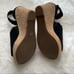 Marc Fisher Black Suede Wedges Size 7.5