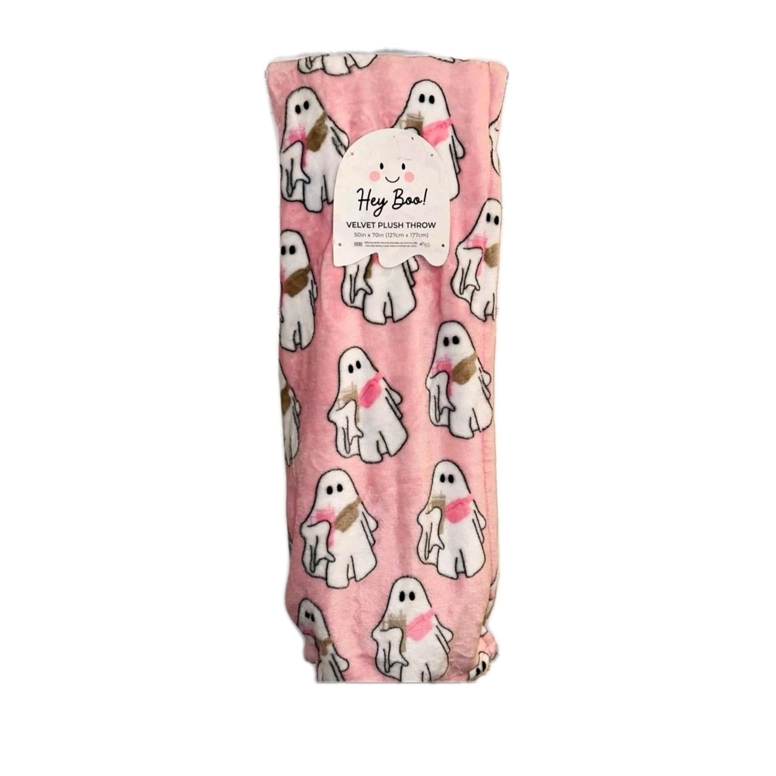 Viral Pink Halloween Blanket Stanley Cup Lululemon Crossbody Ghost Blanket VHTF