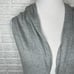 CABI #5412 Knit Hoodie Vest Long Cardigan Sweater Sleeveless Gray Size S