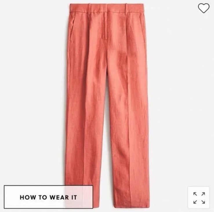 J.Crew Tall pleated linen-cupro blend trousers