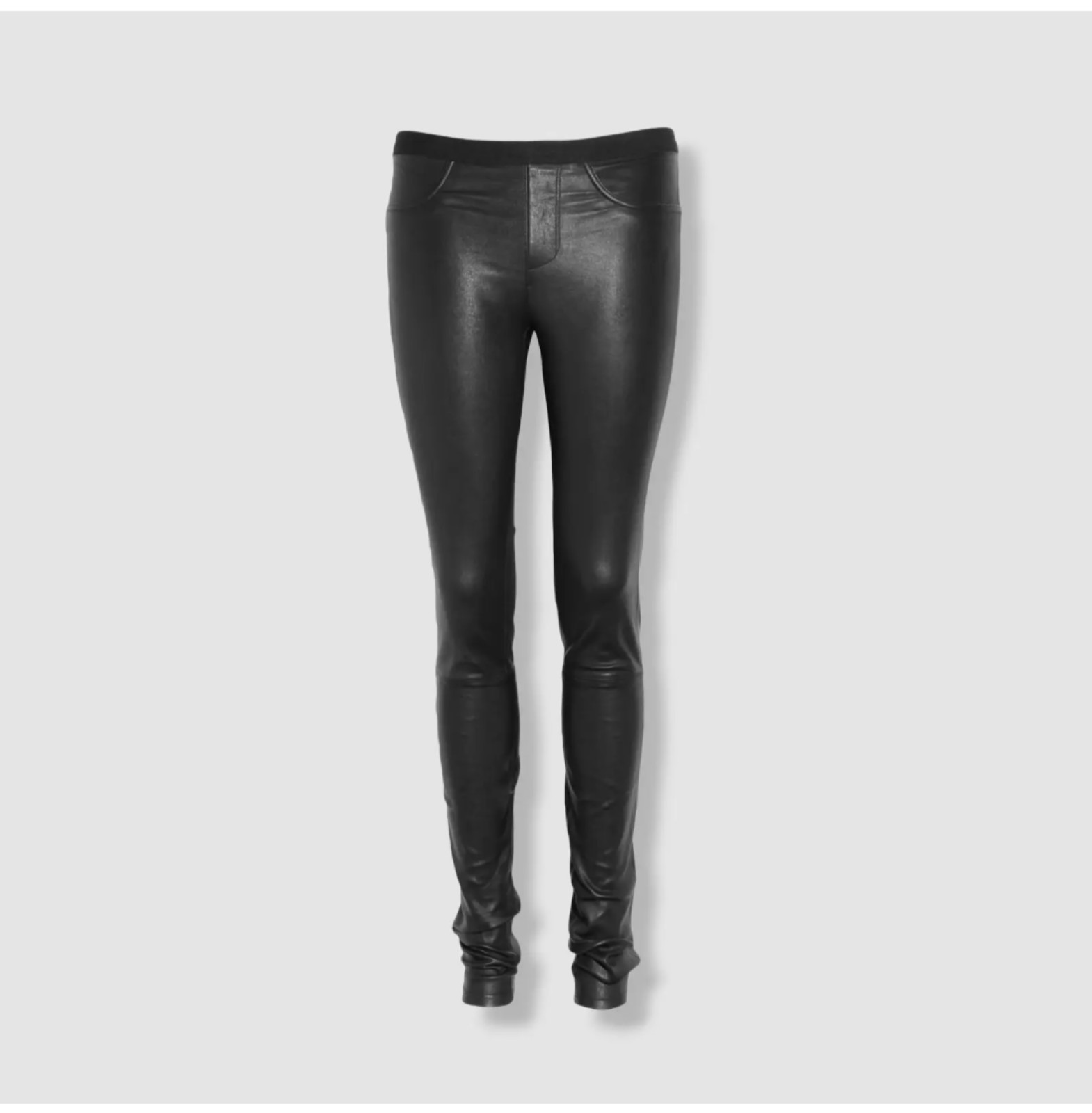 helmut lang black leather leggings