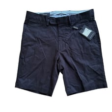 Bugatchi Black Shorts Flat Cotton Size 30 Men's Chino Preppy NWT