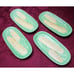 Vintage 1940's Majolica Ceramic Corn on the Cob plates- set of 4 -Made in Japan