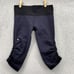 Lululemon Leggings 10* Purple Black Chevron Ruched Capri Cropped Stretch Women's