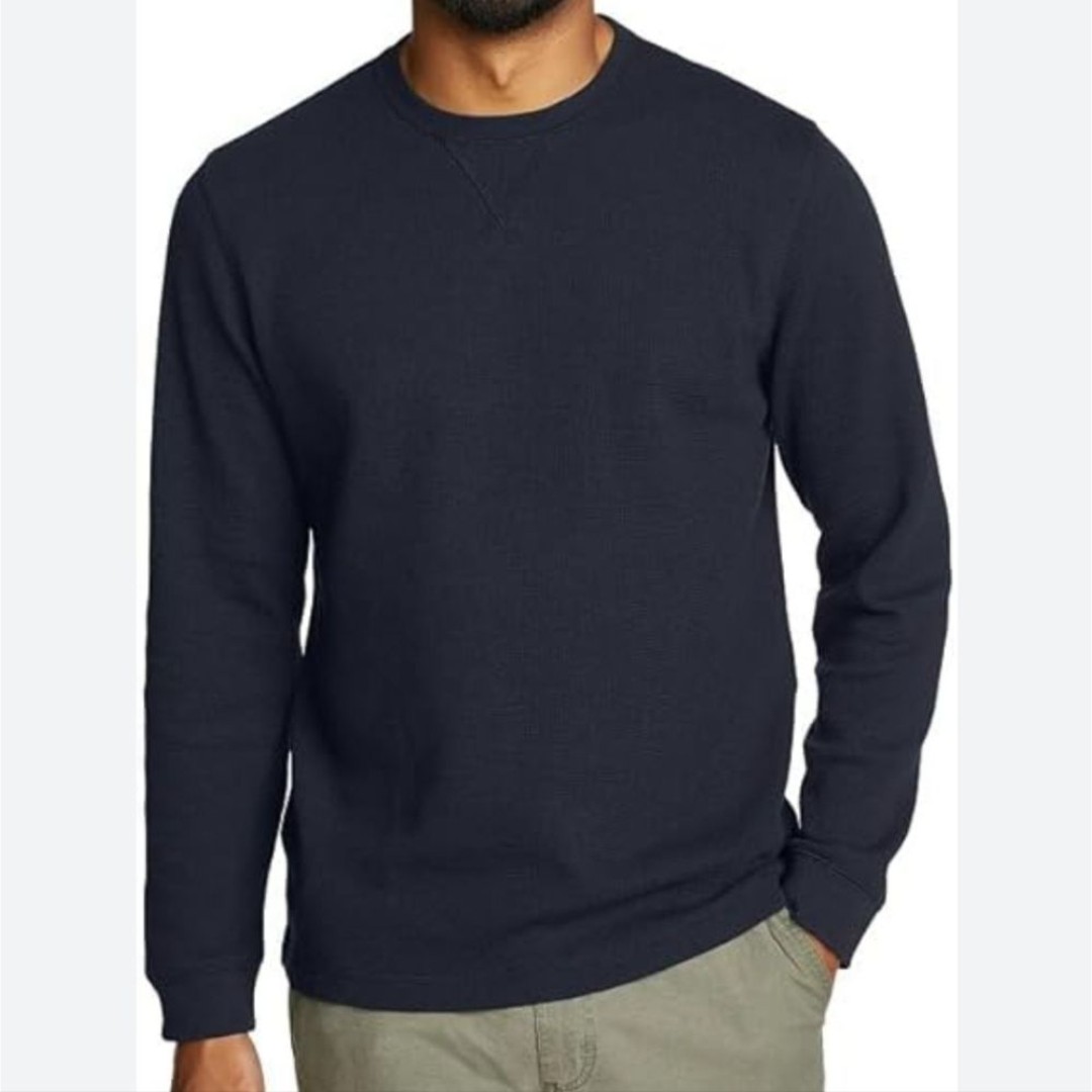 Eddie Bauer Men's Eddie's Field Thermal Crew shirt black XL cotton blend