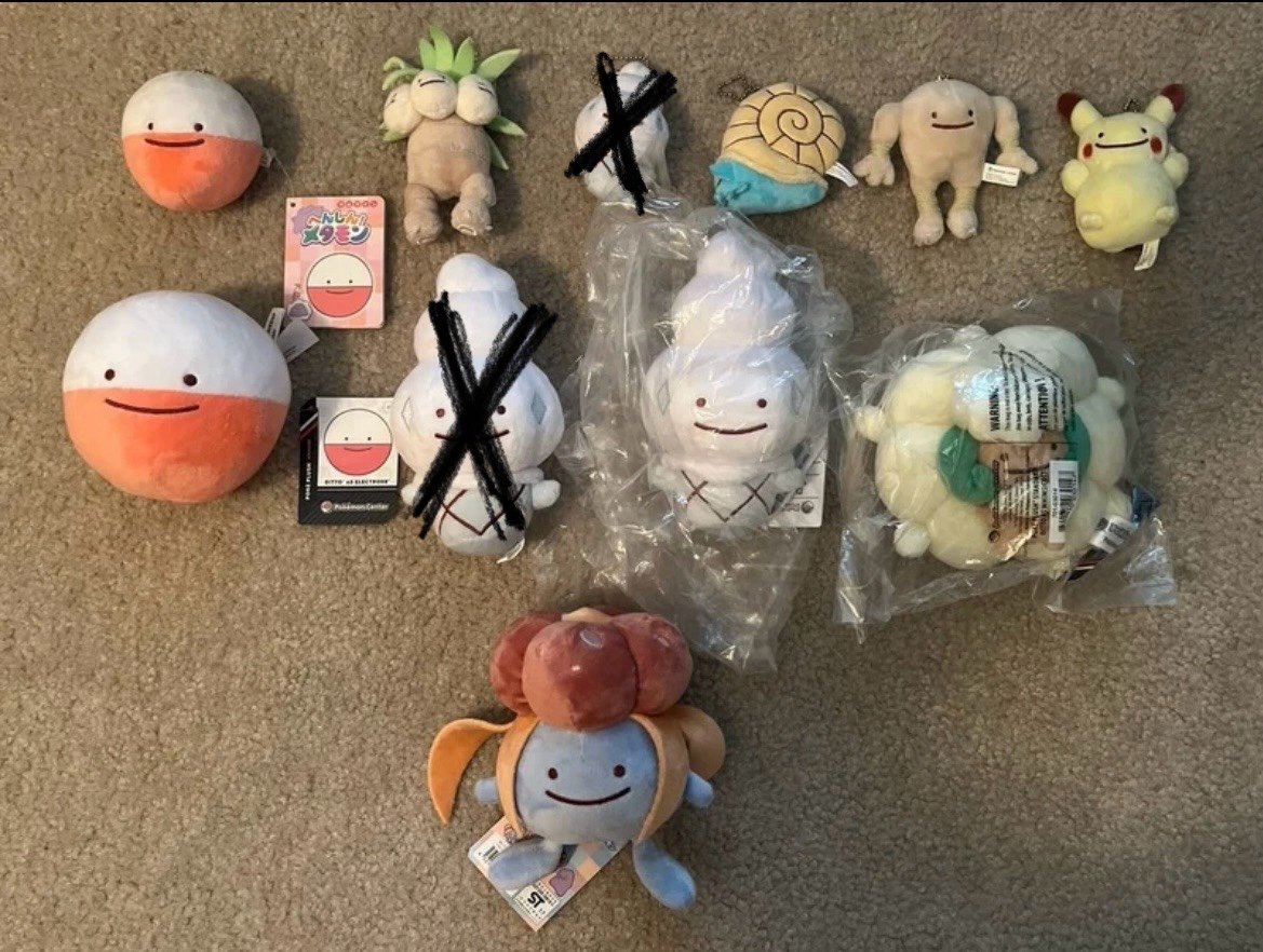 Pokémon Center Ditto As Ditto Transform henshin metamon Plushes READ DESCRIPTION