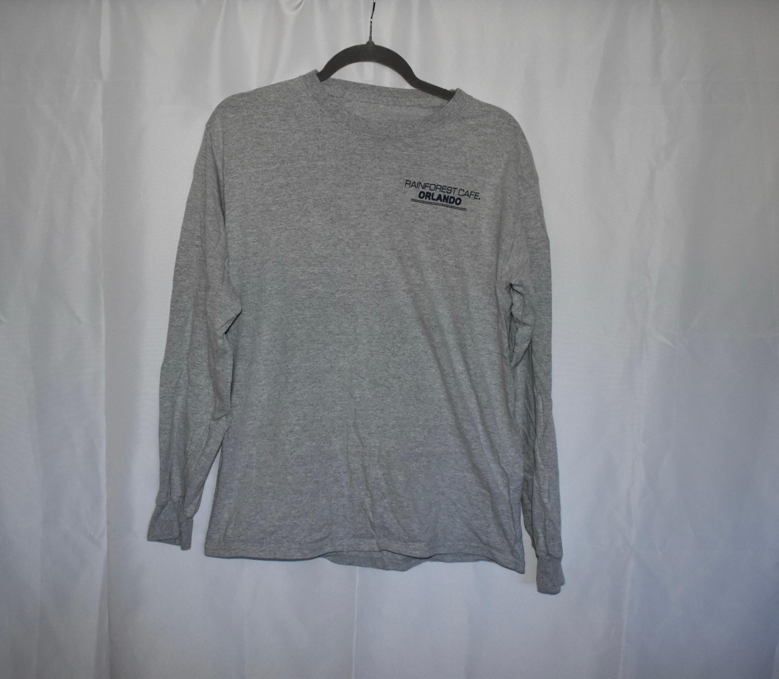 UNISEX RAINFOREST CAFE ORLANDO GRAY LONG SLEEVE