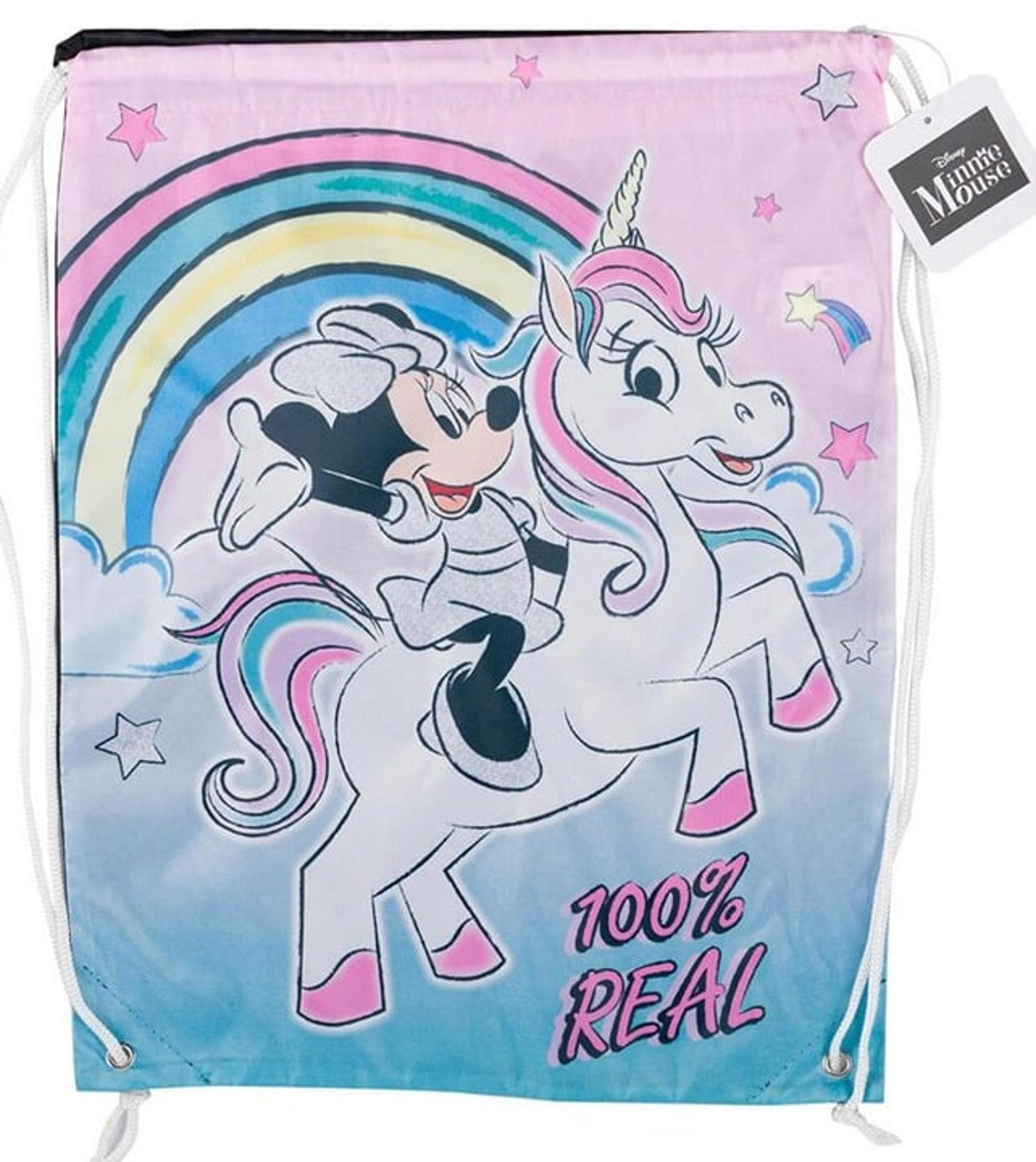 Minnie Mouse Unicorn Bag 18"x13" – Disney Travel, Beach, Gym, School Tote