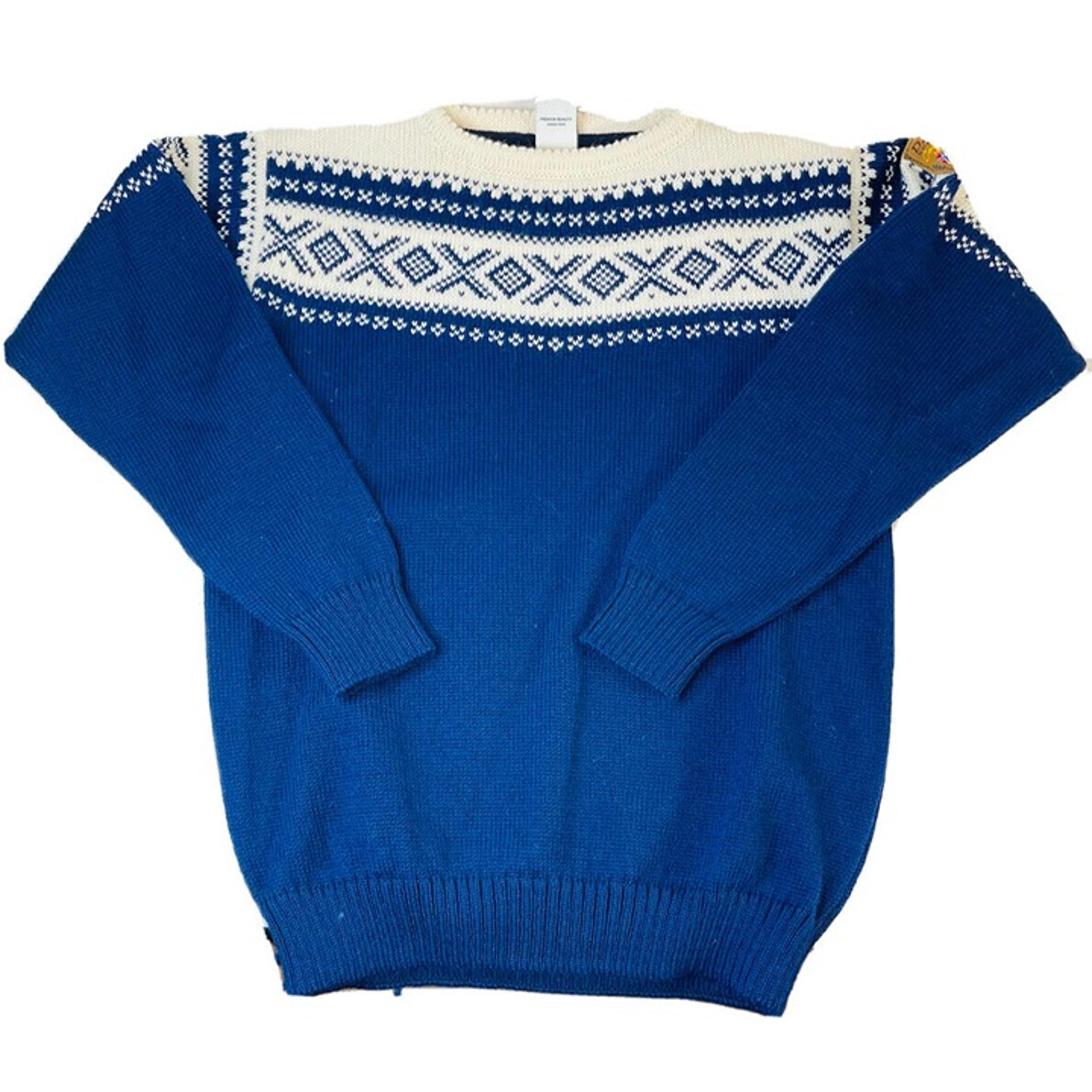 Dale Of Norway Mens Large Wool Fair Isle Crewneck Pullover Jumper Sweater