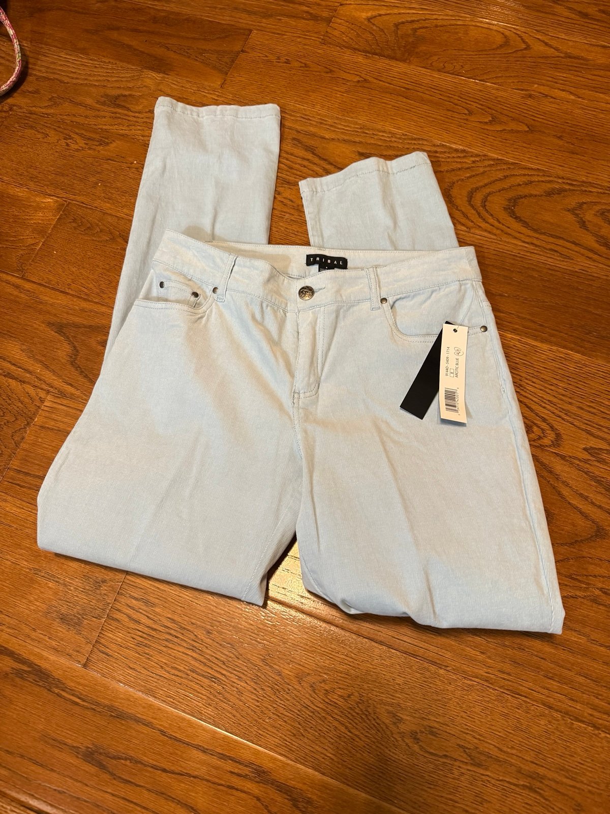 NWT Tribal high rise arctic blue corduroy pants size 8