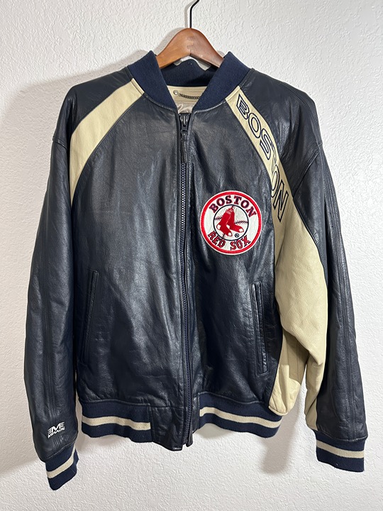 Vintage Mirage 90s MLB Boston Red Sox Leather Jacket Size XL Rare