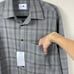 NWT NN07 No Nationality Hans Shirt Gray Grey Check Plaid Button Front Sz M