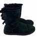 UGG Bailey Bow 7 black suede + genuine sheepskin ankle boots