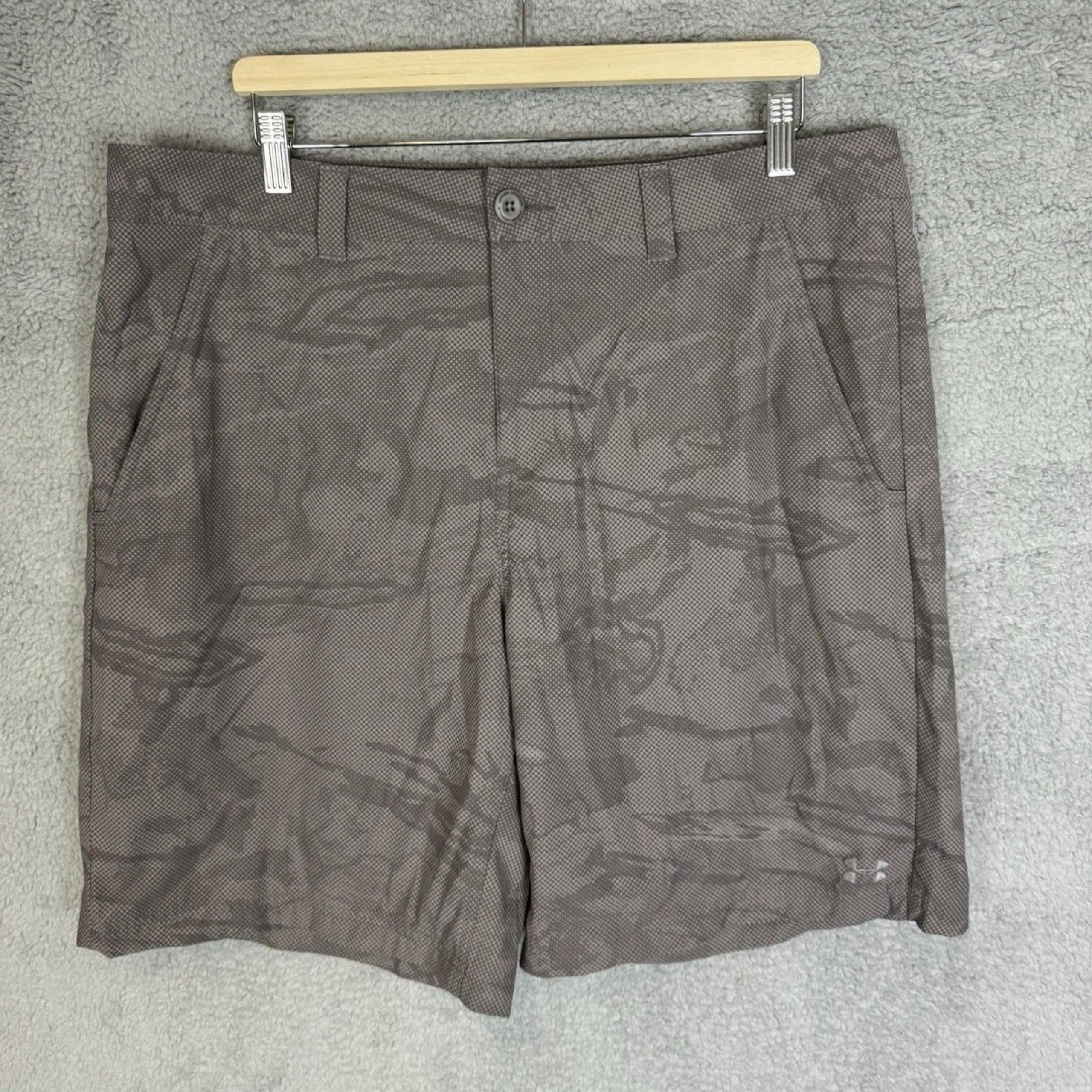 Under Armour Shorts Mens 38 Grey Hybrid Heat Gear Casual