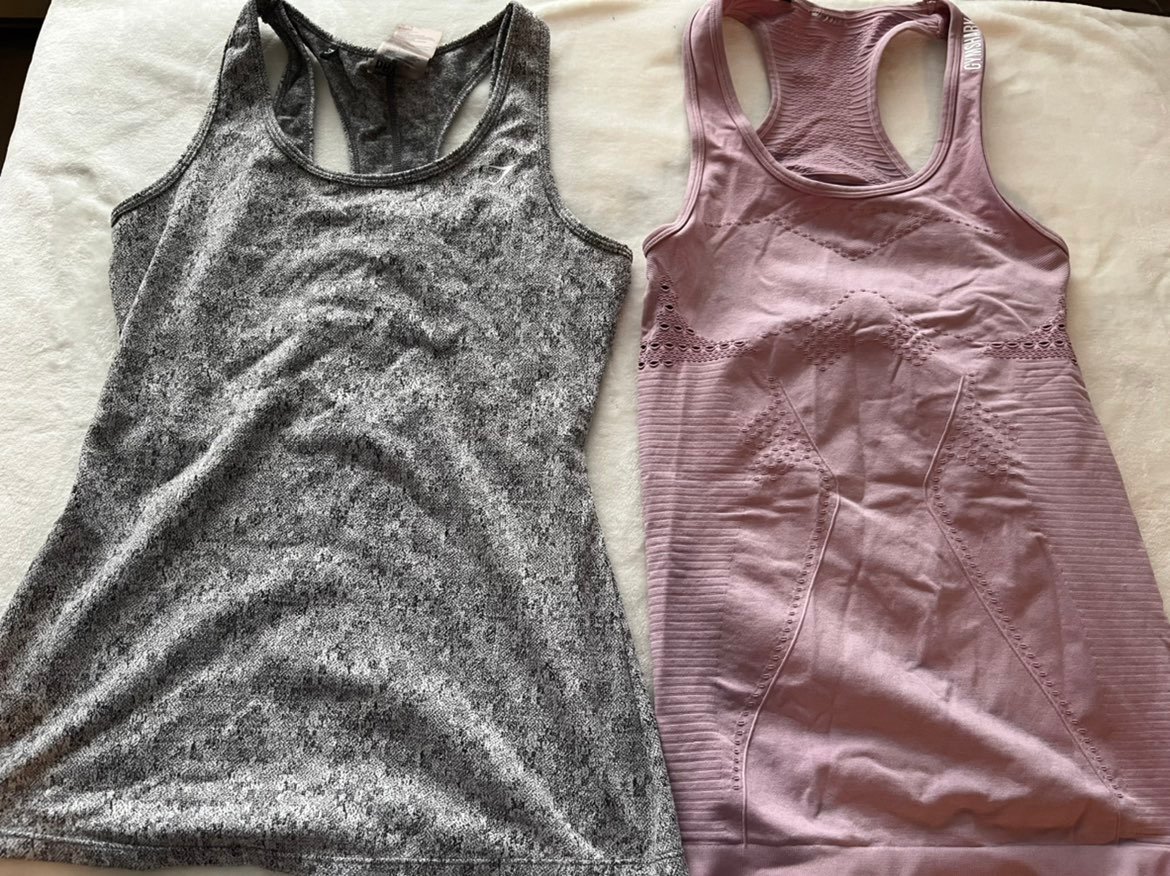 GymShark tank top is 2
