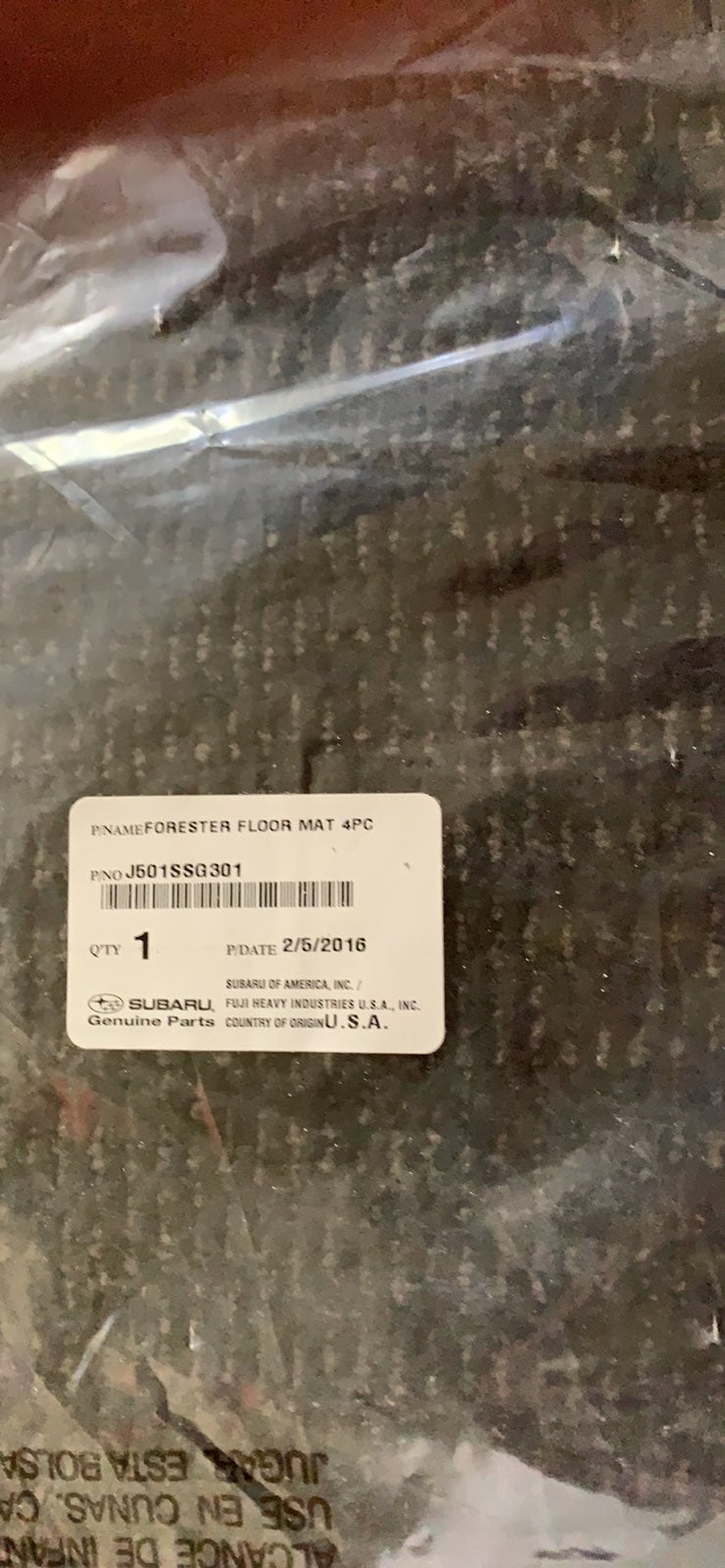 2016 Subaru Forester Carpet Mats 4 Piece