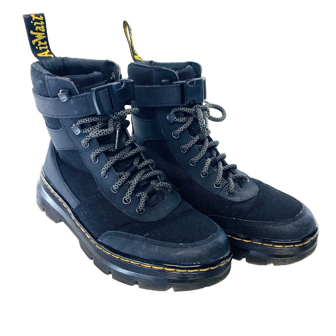 Dr. Martens Combs Tech Black Utility Combat Boots Shoes Doc Martens Sz 7M JY004