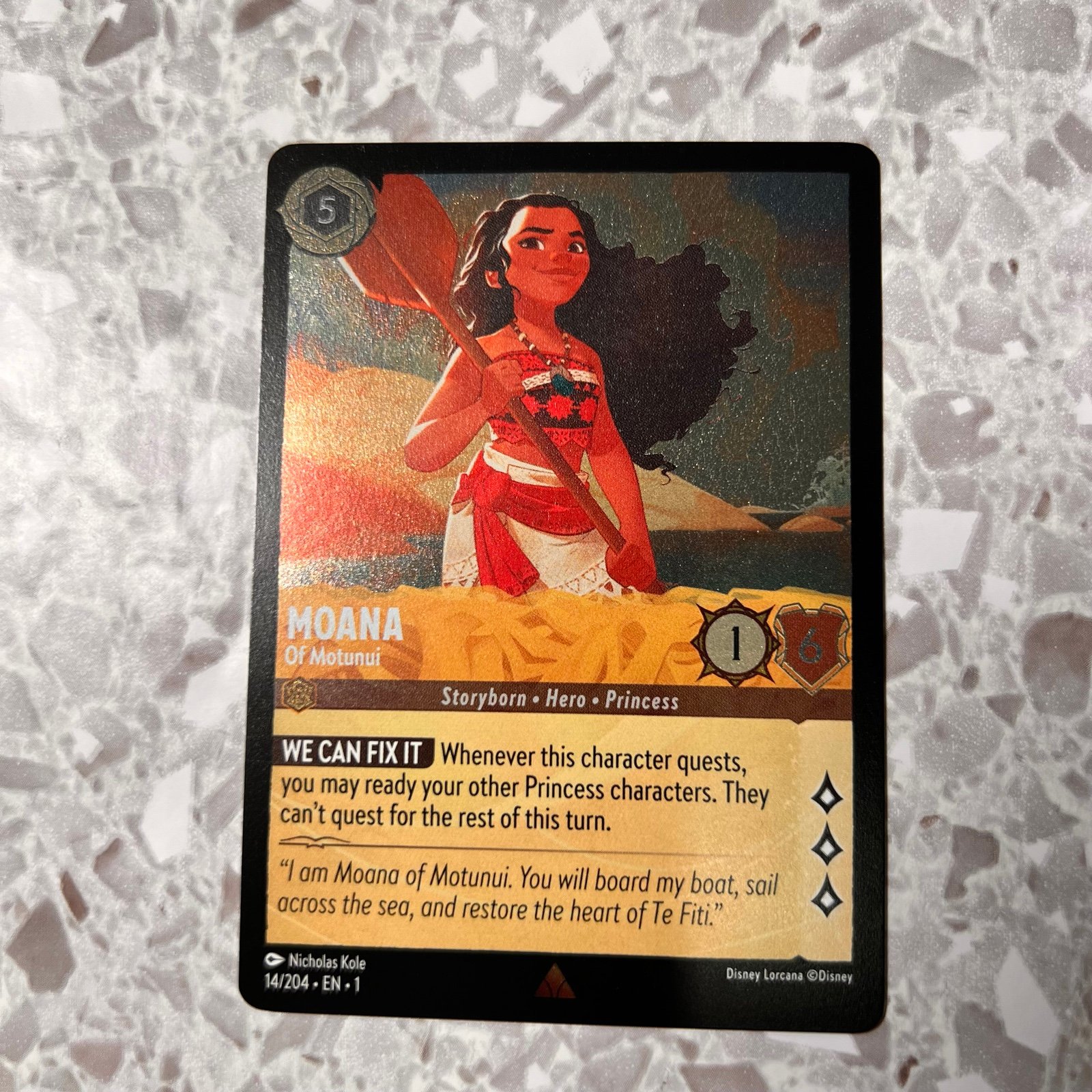 Disney Lorcana Moana Cold Foil
