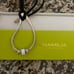 Chamilia Retired Sterling Silver Teardrop Charm Holder on Silk Cord (w/o charms)