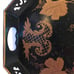 Vintage Hand Decorated Tole Gold Grapes & Leafs Tray By Pilgrim Art